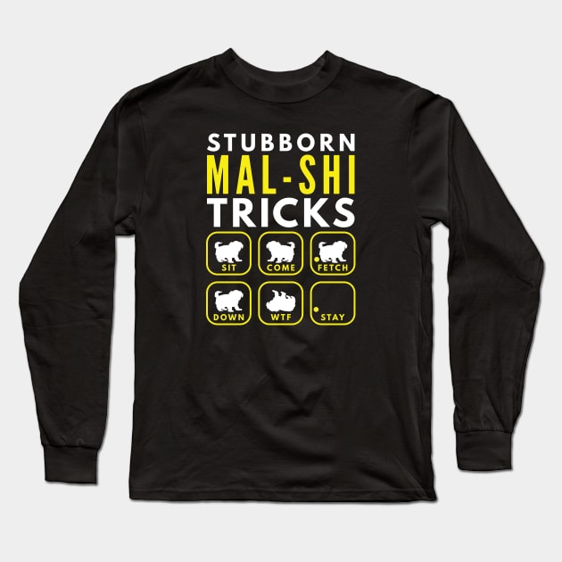 Stubborn Mal-Shi Tricks - Dog Training Long Sleeve T-Shirt by DoggyStyles